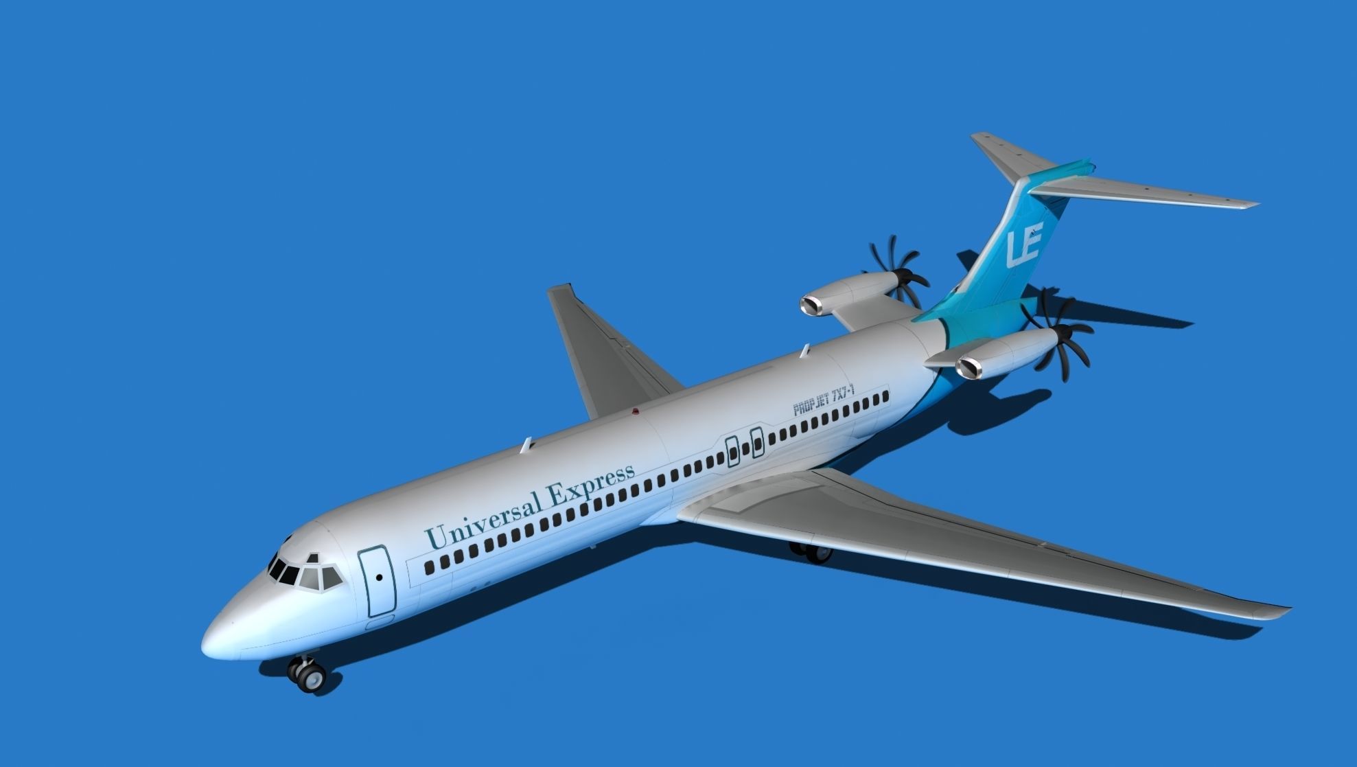 Boeing 7X7-1 Jet Fan V107 3D model_10