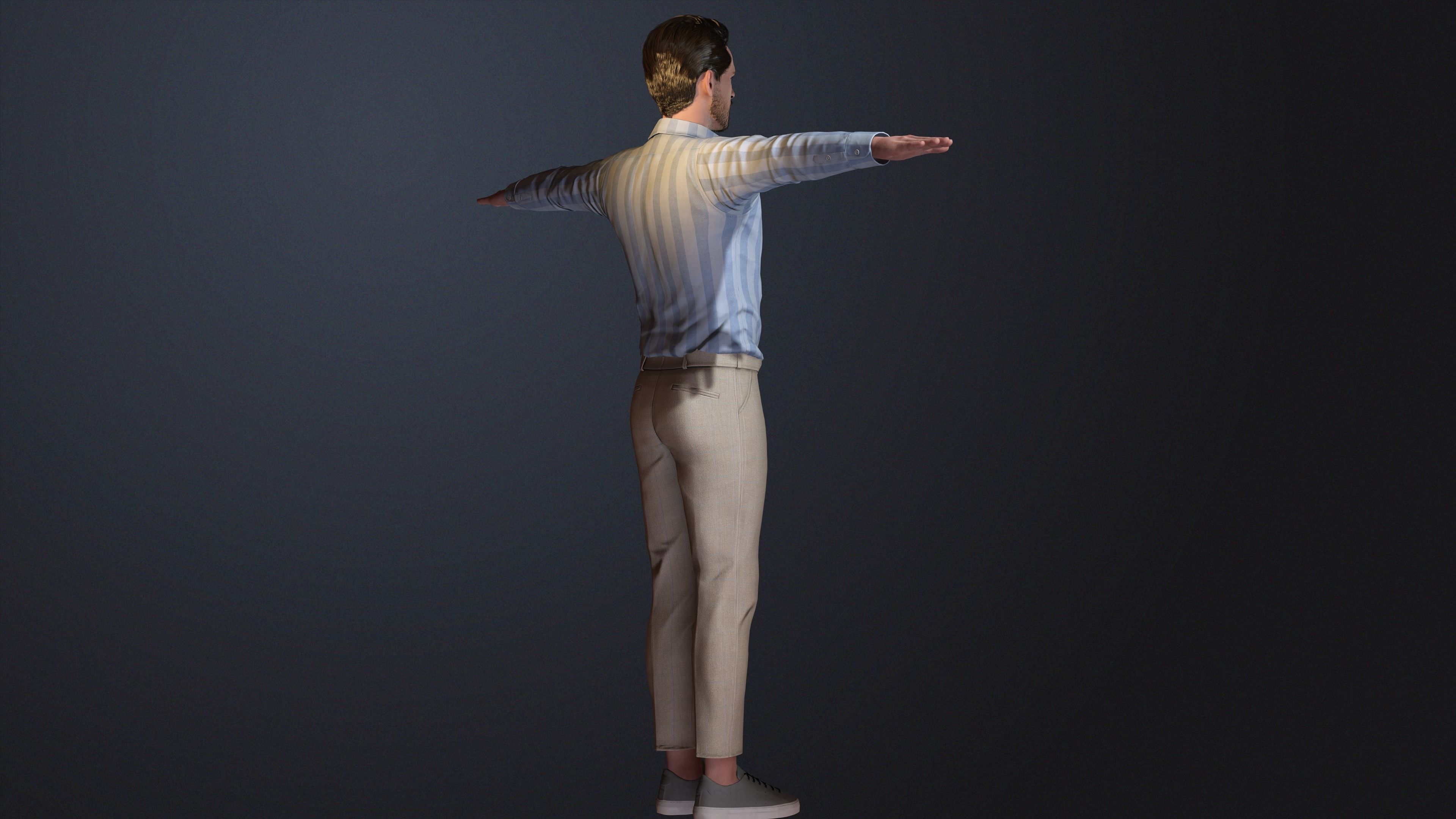 Chris Evans 3D Model - Hyper Realistic - Low Poly Low-poly 3D model_12