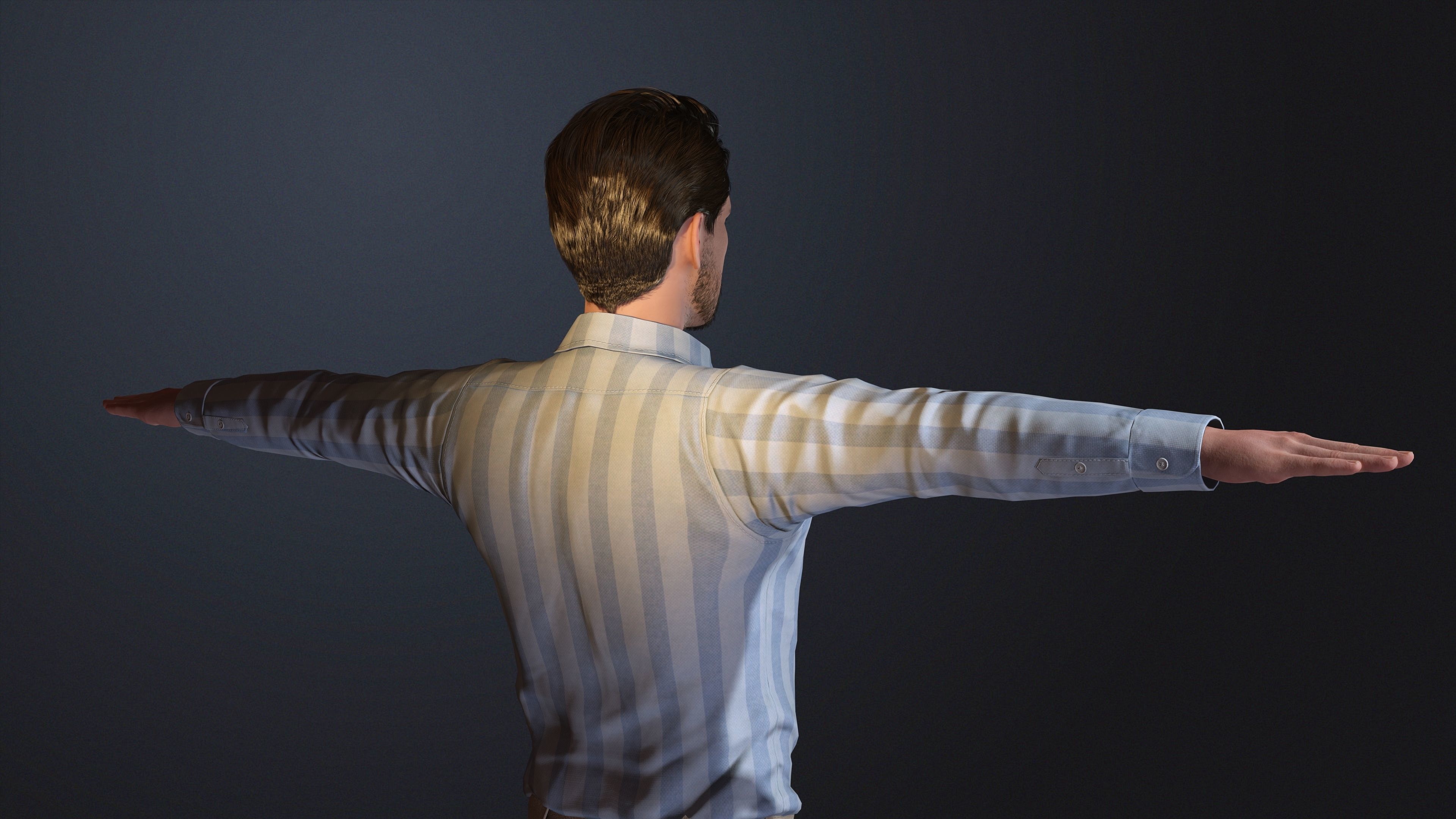 Chris Evans 3D Model - Hyper Realistic - Low Poly Low-poly 3D model_5