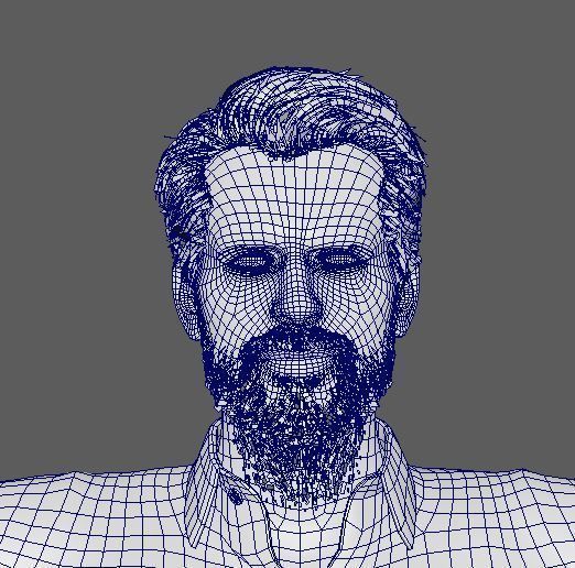 Chris Evans 3D Model - Hyper Realistic - Low Poly Low-poly 3D model_16