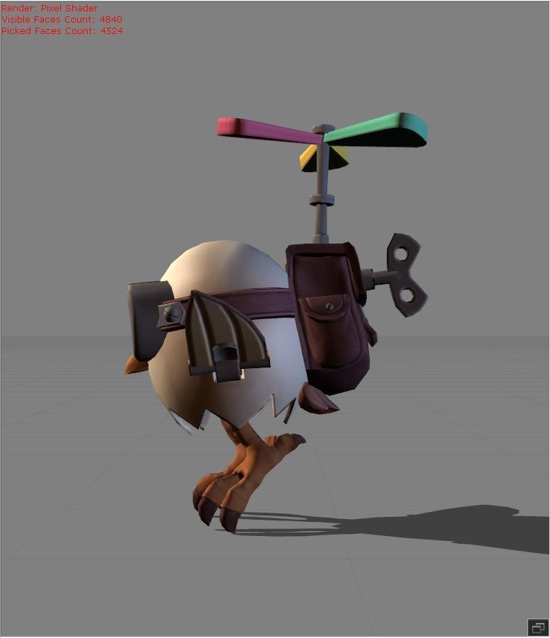 DIGGIE Timekeeper Low-poly 3D model_2