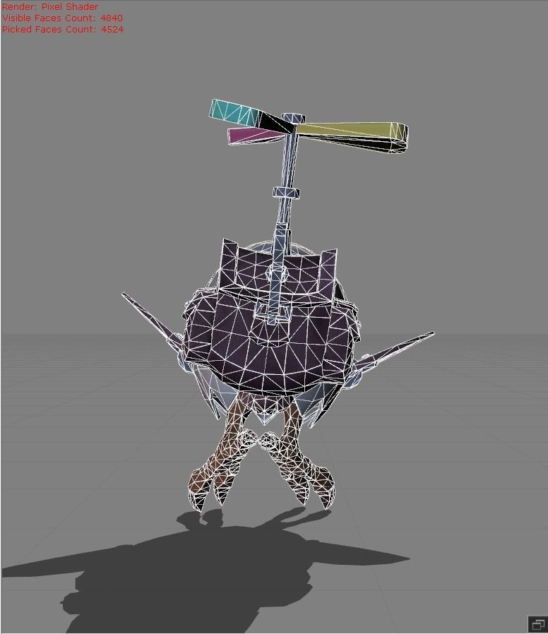 DIGGIE Timekeeper Low-poly 3D model_7