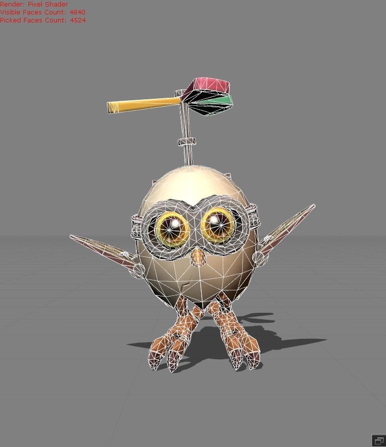 DIGGIE Timekeeper Low-poly 3D model_4