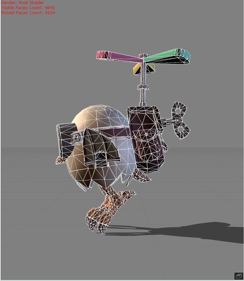 DIGGIE Timekeeper Low-poly 3D model_6