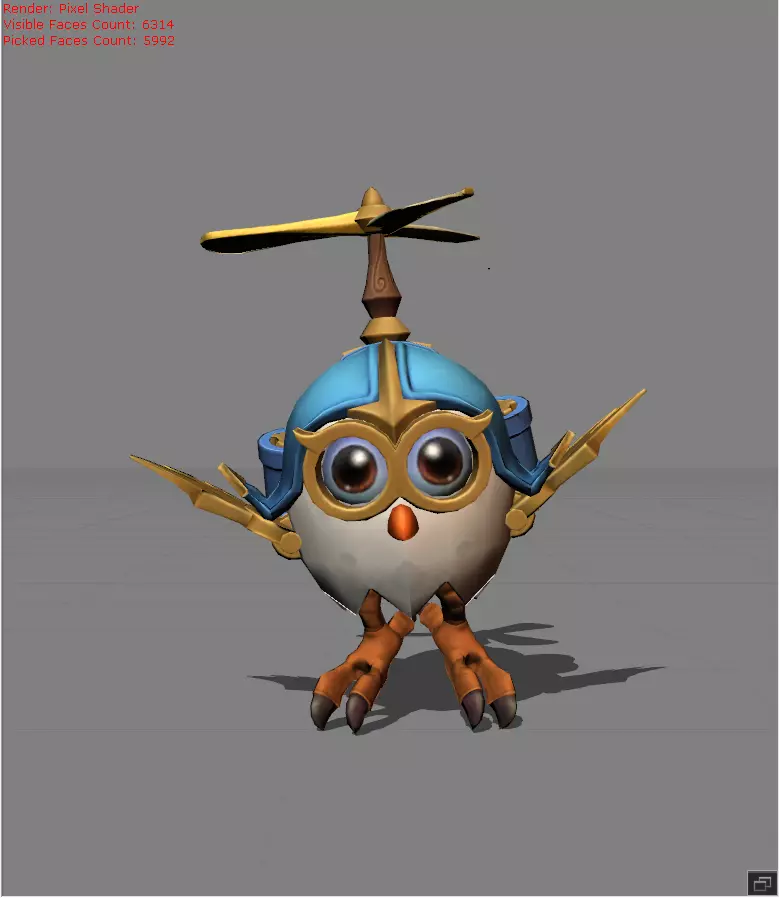 DIGGIE Pigeoneer Low-poly 3D model_0