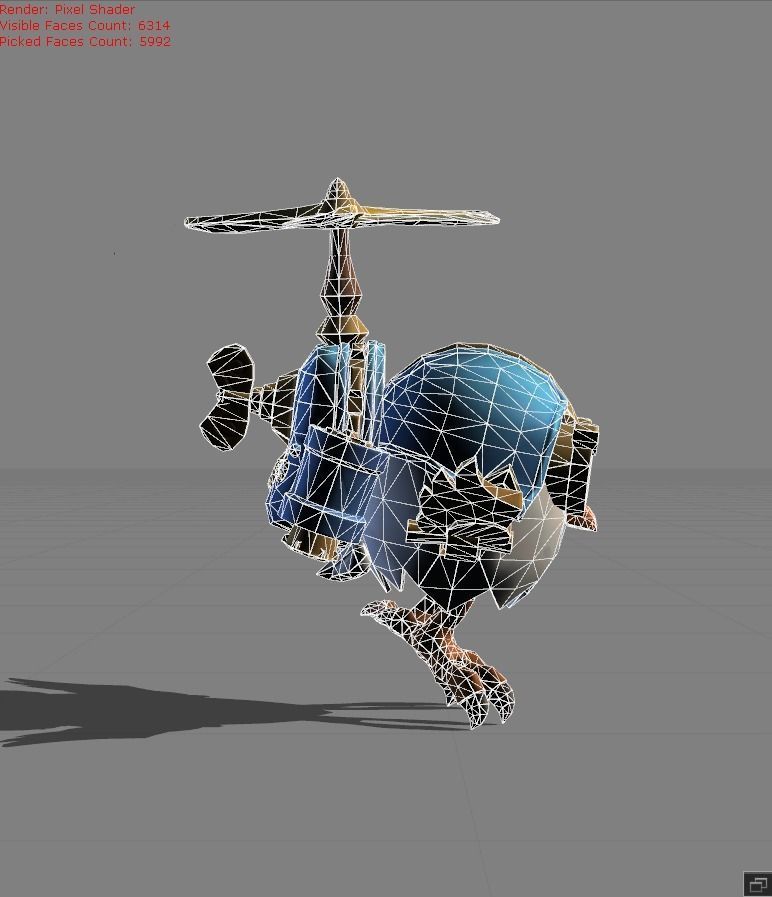 DIGGIE Pigeoneer Low-poly 3D model_5