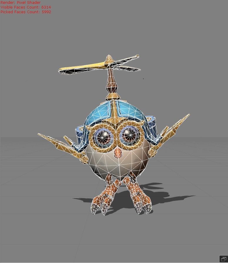 DIGGIE Pigeoneer Low-poly 3D model_4