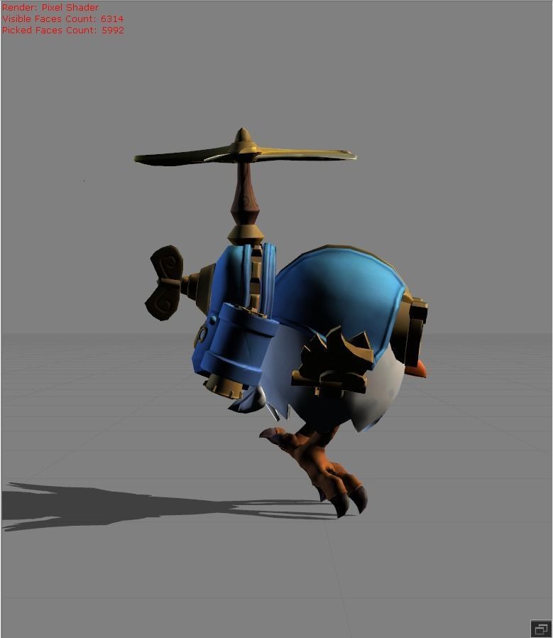 DIGGIE Pigeoneer Low-poly 3D model_1