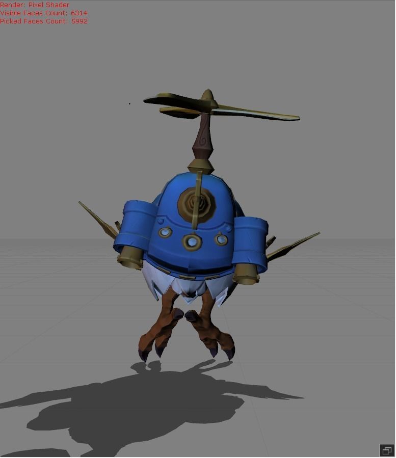 DIGGIE Pigeoneer Low-poly 3D model_3