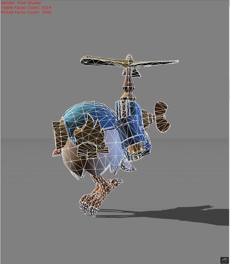 DIGGIE Pigeoneer Low-poly 3D model_6