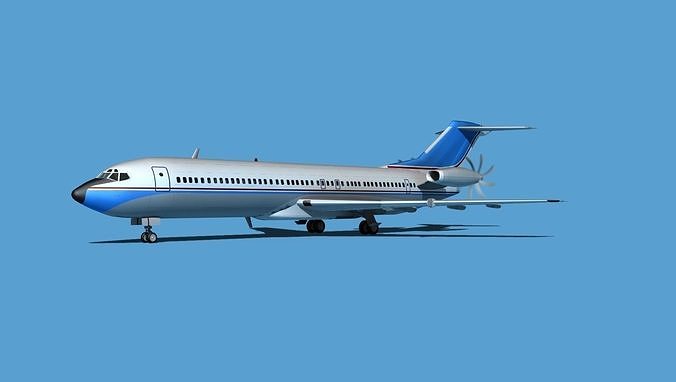 Boeing 7X7-2 Jet Fan V201 3D model