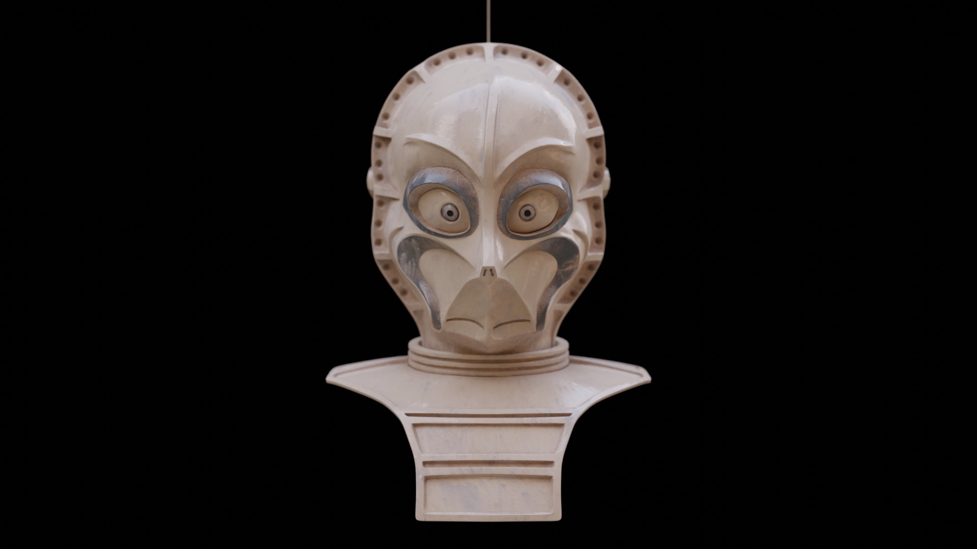 Star Wars CZ-3 Droid Inspired Full Size Bust 3D print model_2