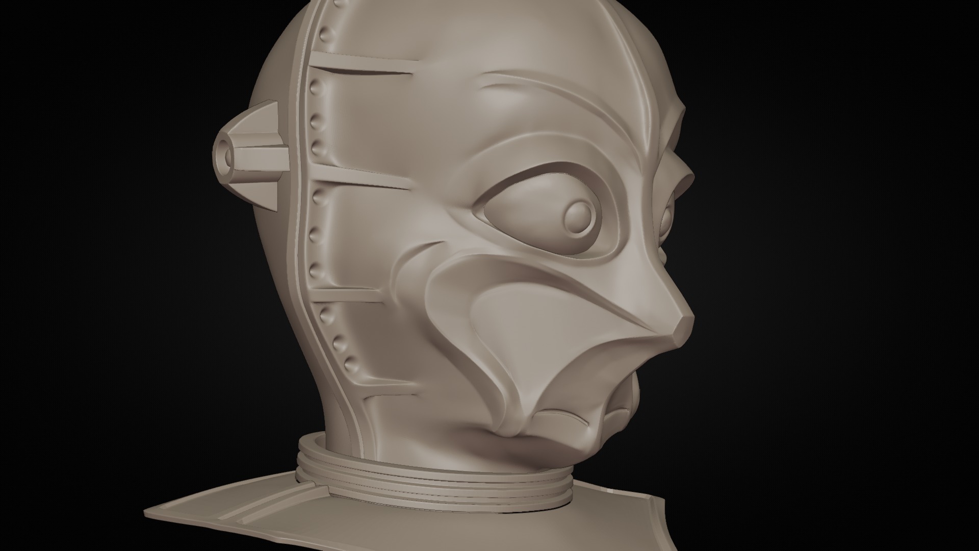 Star Wars CZ-3 Droid Inspired Full Size Bust 3D print model_7