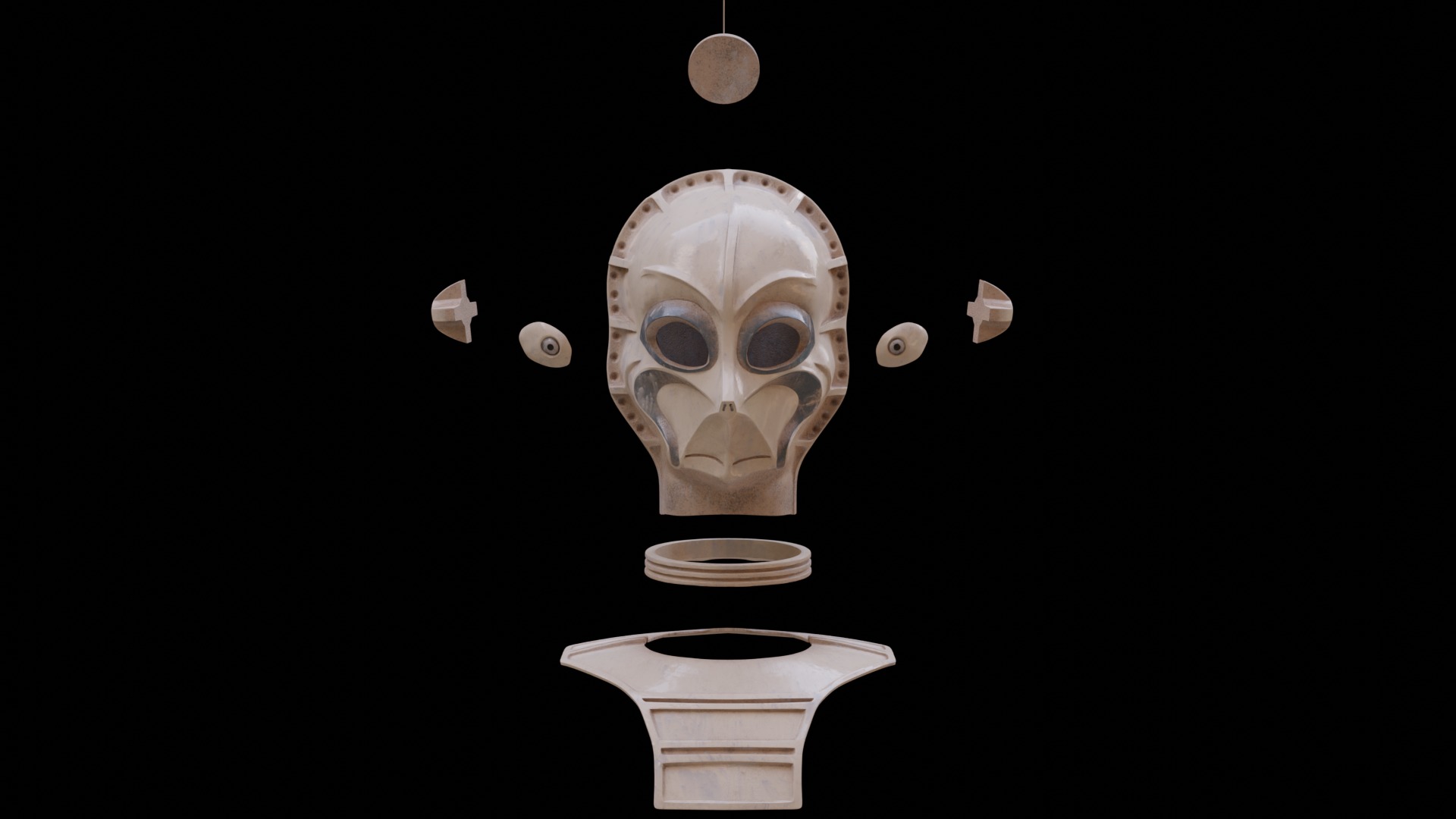 Star Wars CZ-3 Droid Inspired Full Size Bust 3D print model_11