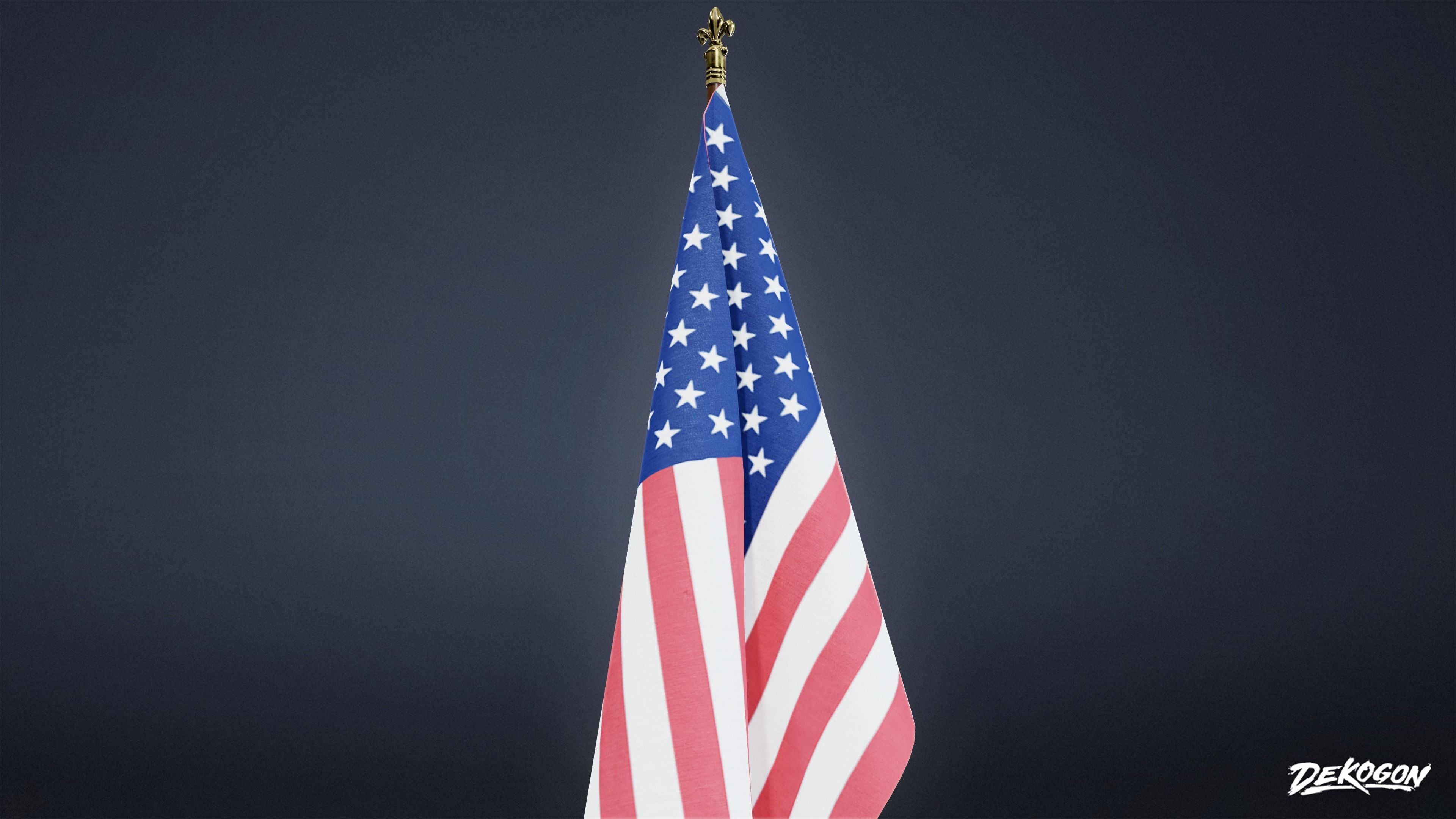 BANK HEIST - Flagpole 01 - LOW POLY Low-poly 3D model_6