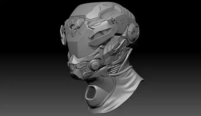 Sci-Fi Helmet 01 3D model