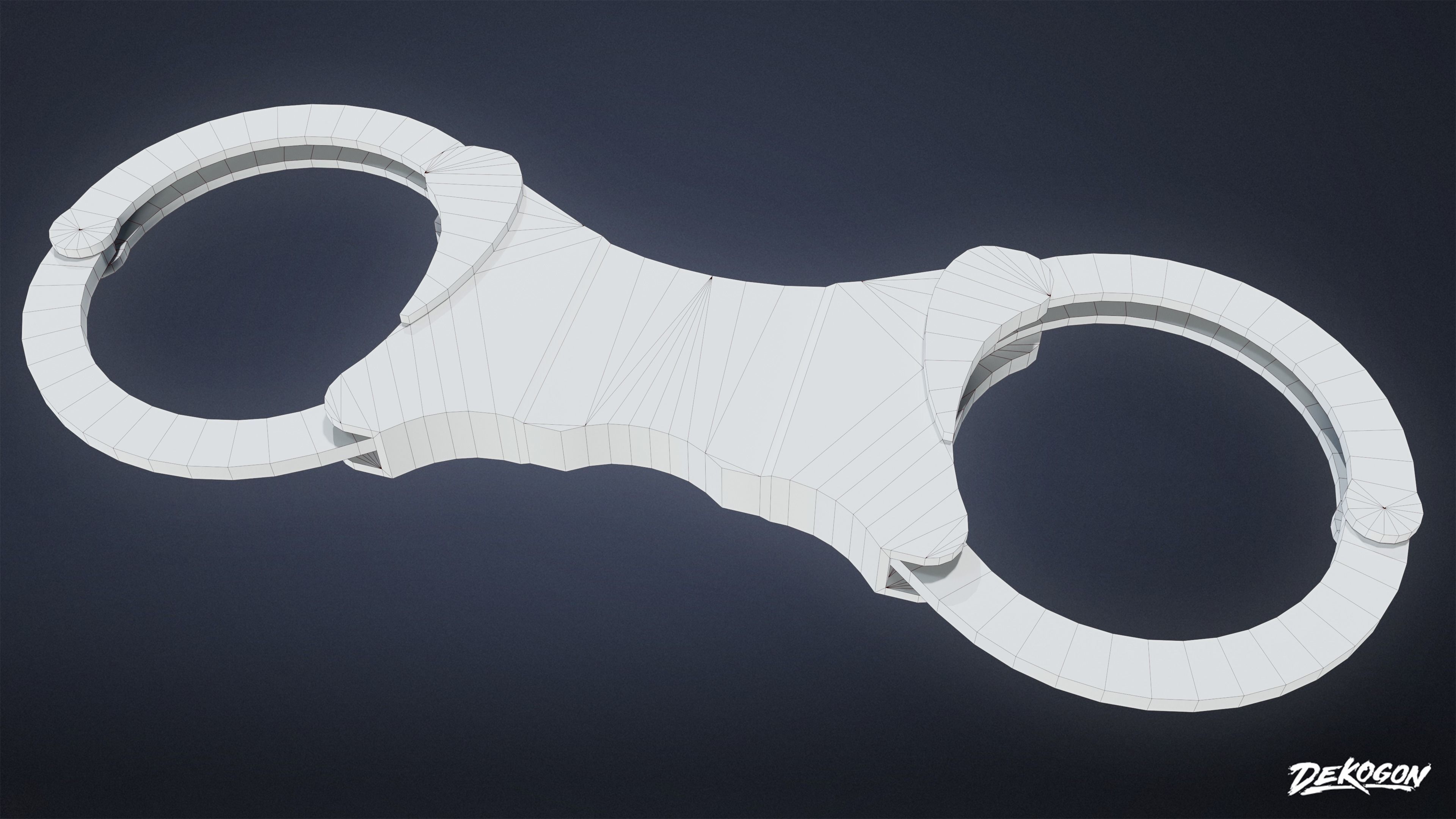 BANK HEIST - Handcuffs 01 - LOW POLY Low-poly 3D model_8
