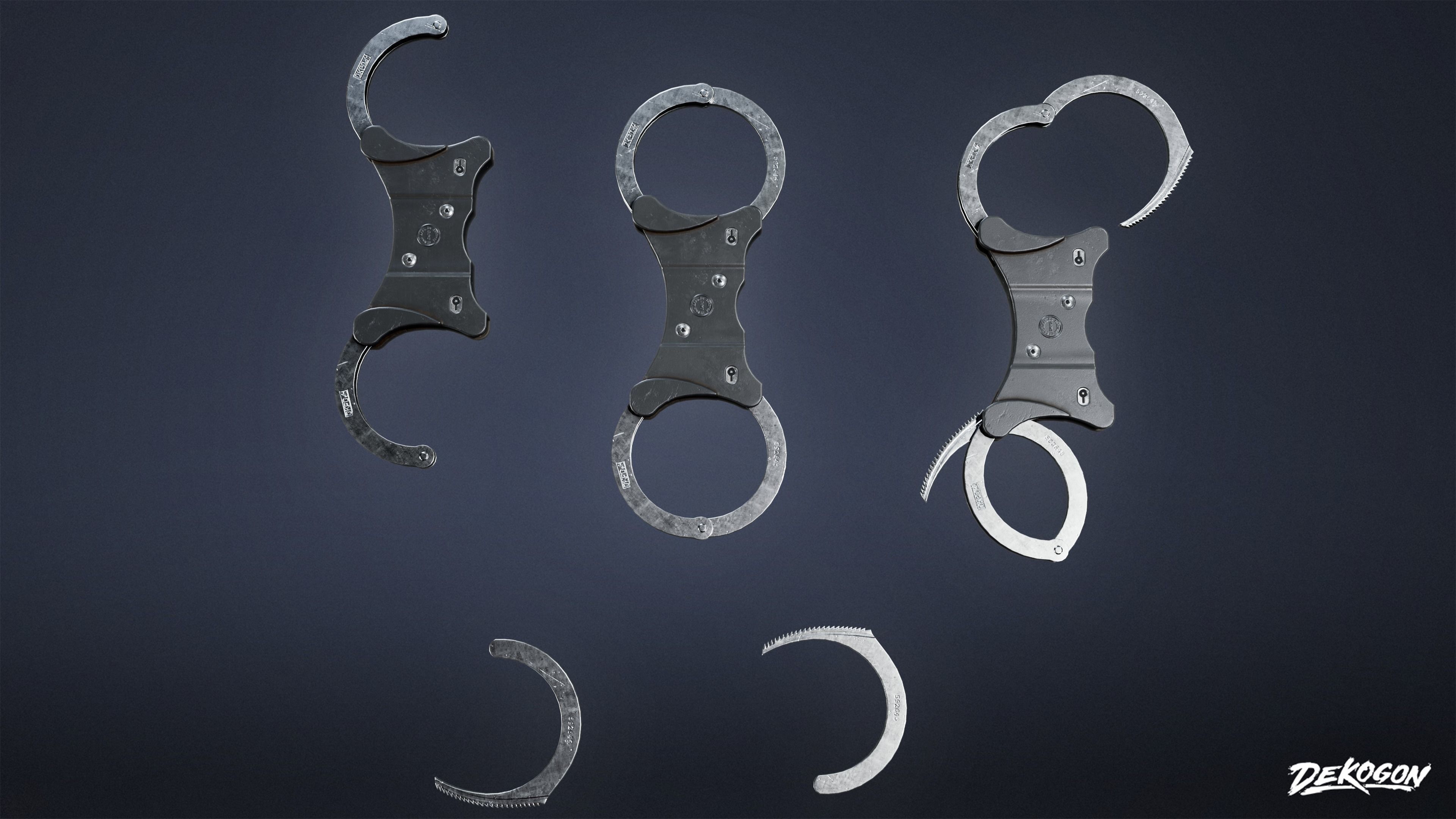 BANK HEIST - Handcuffs 01 - LOW POLY Low-poly 3D model_2