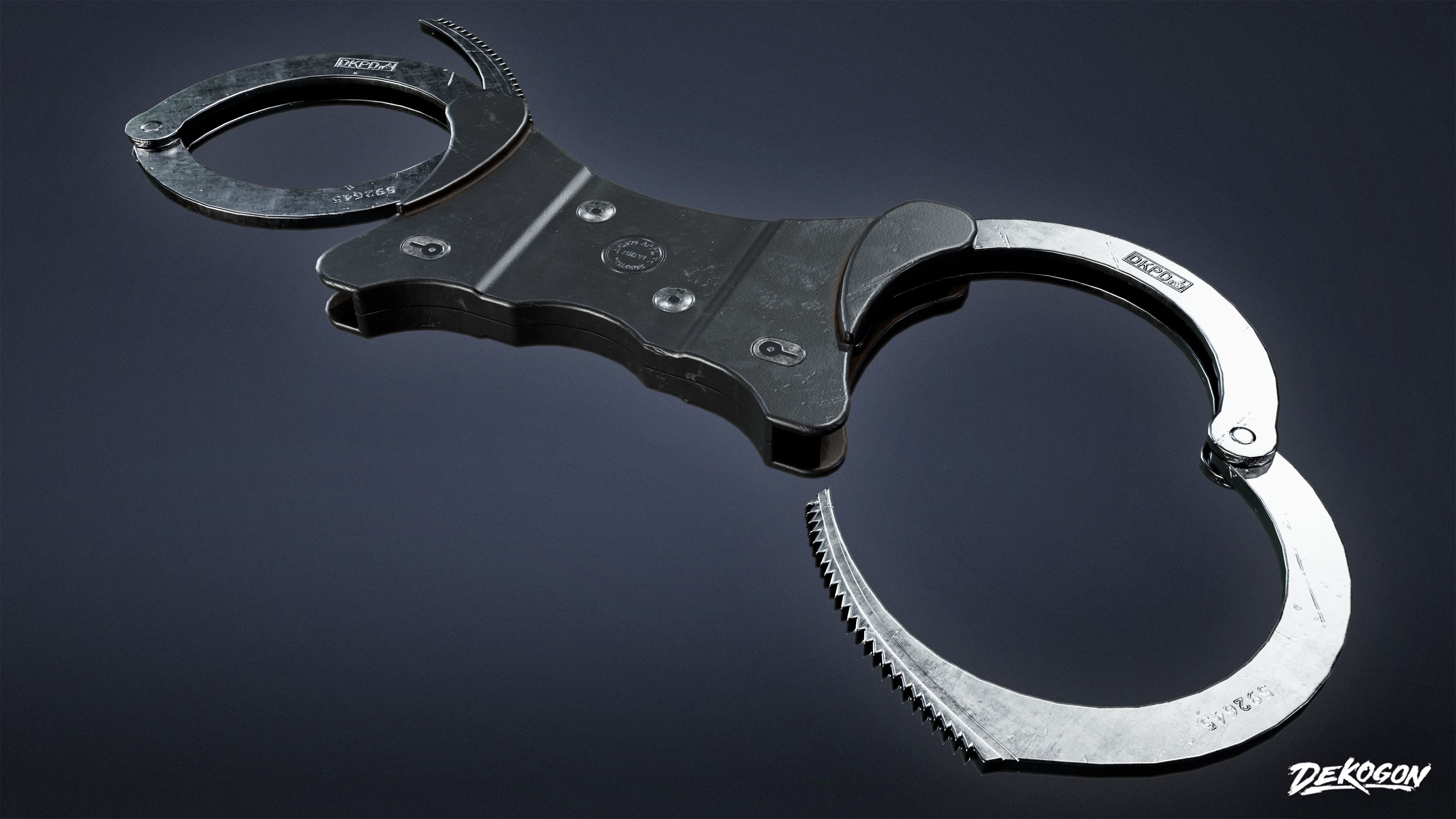 BANK HEIST - Handcuffs 01 - LOW POLY Low-poly 3D model_4
