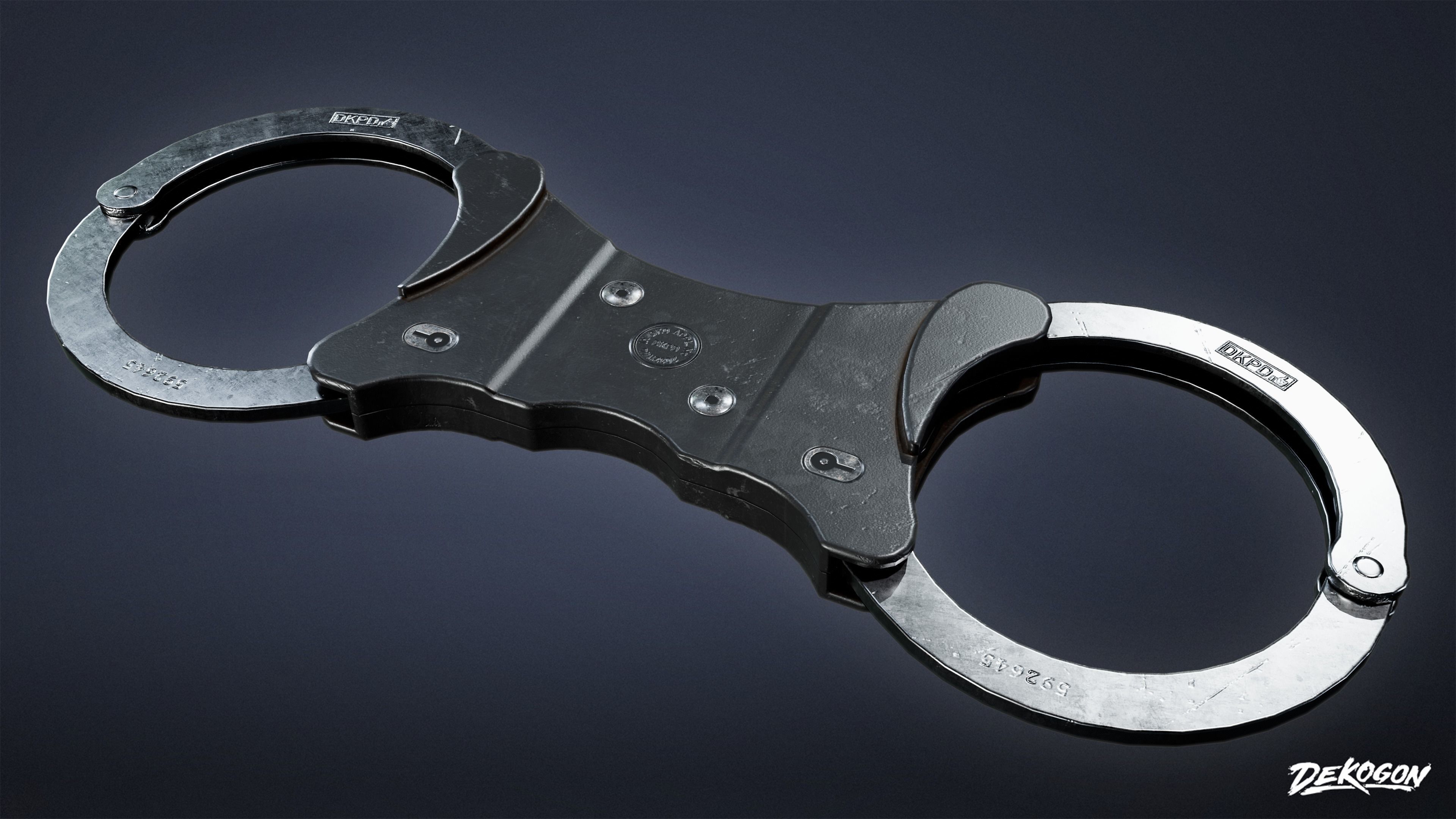 BANK HEIST - Handcuffs 01 - LOW POLY Low-poly 3D model_3