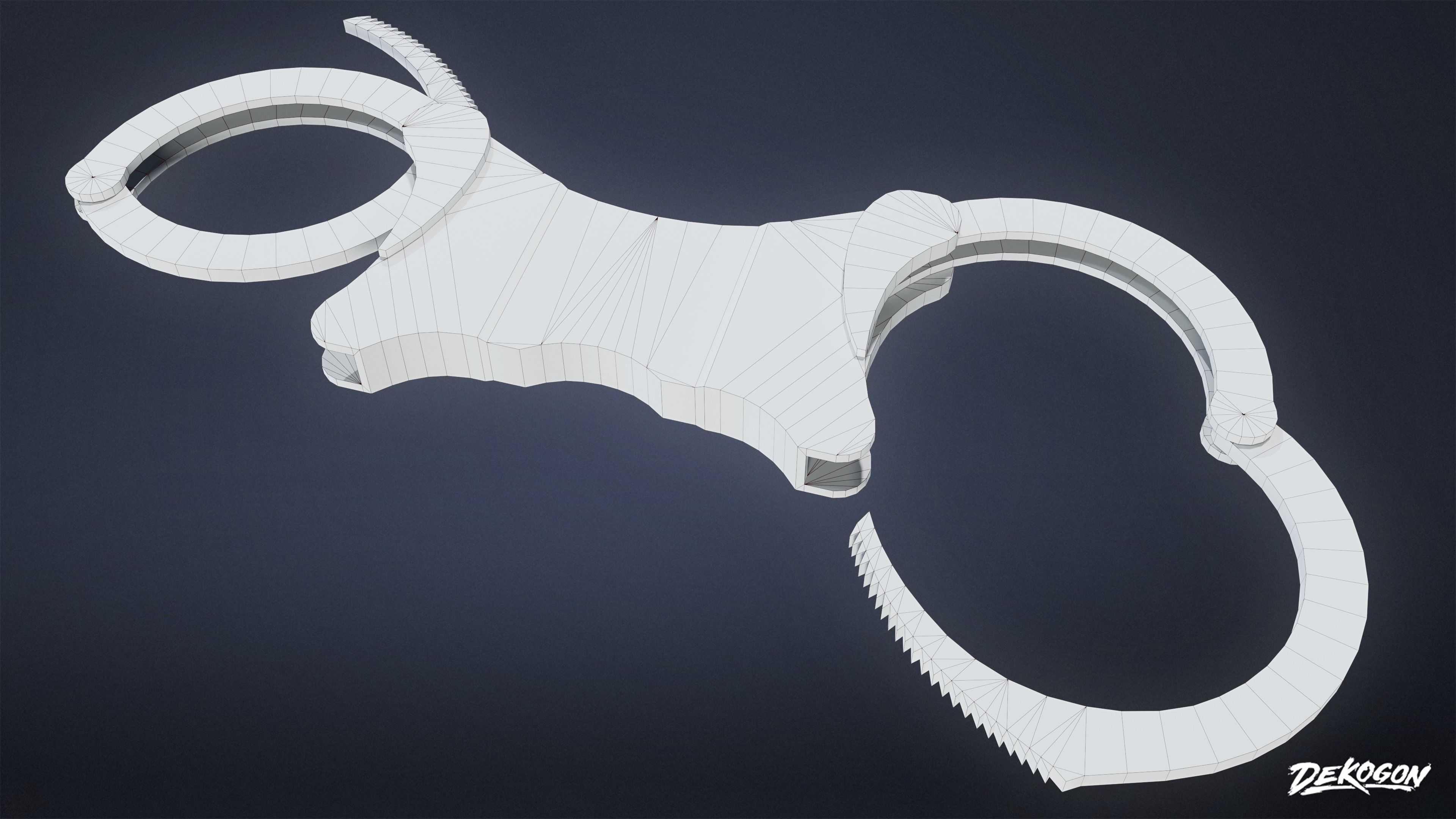 BANK HEIST - Handcuffs 01 - LOW POLY Low-poly 3D model_9