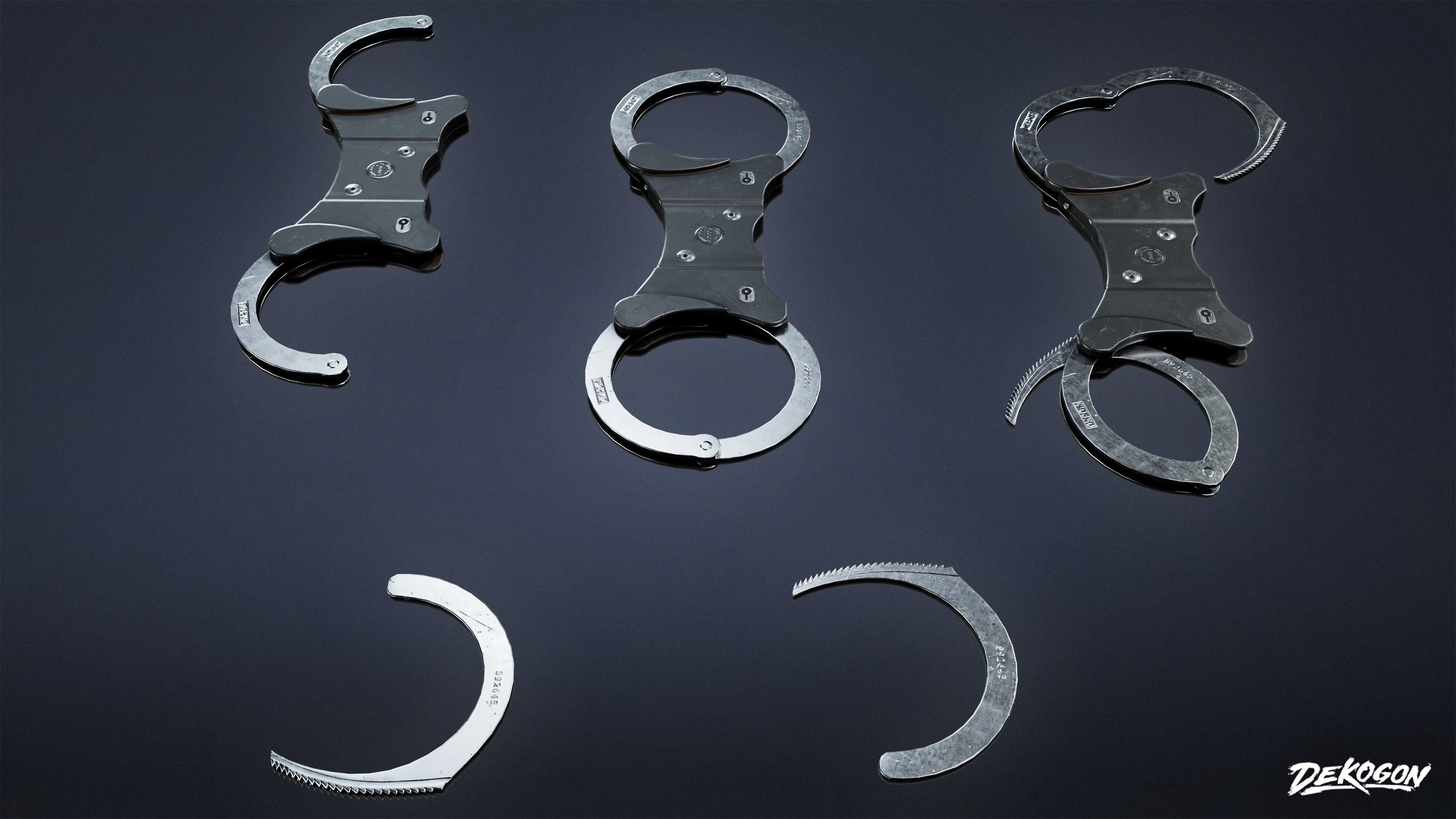 BANK HEIST - Handcuffs 01 - LOW POLY Low-poly 3D model_1