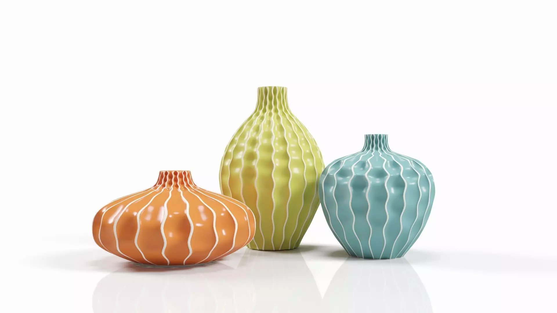 Imax Agatha Ceramic Vases Set of 3 3D model