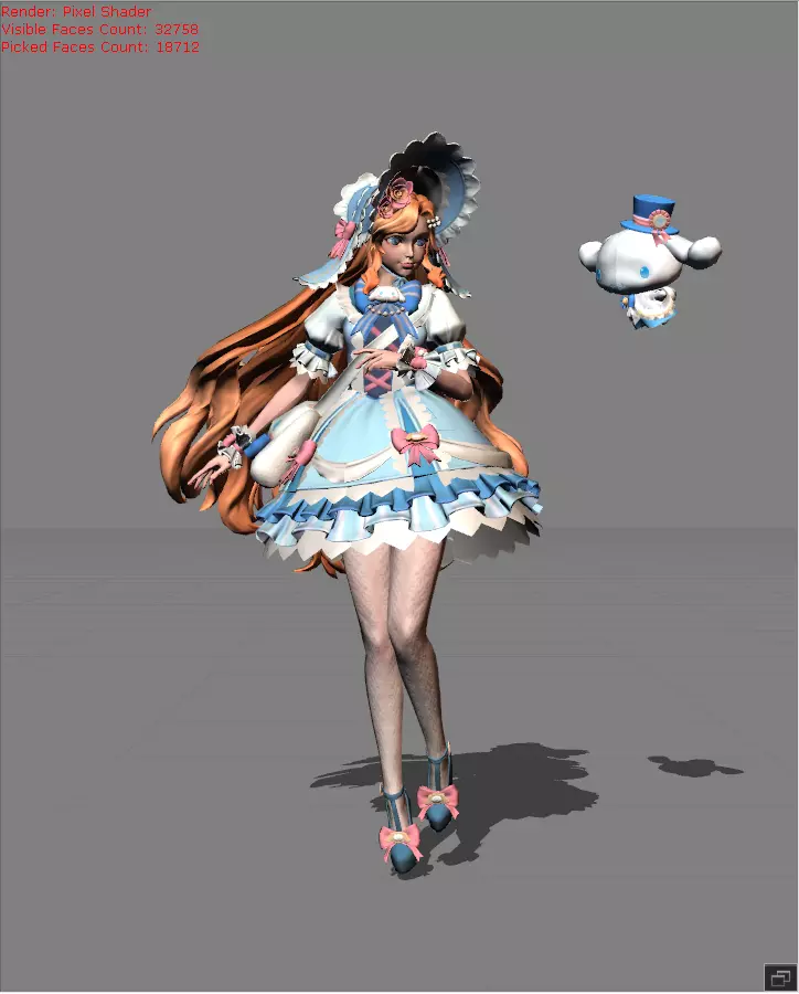 FLORYN Fluffy Dream Low-poly 3D model_0