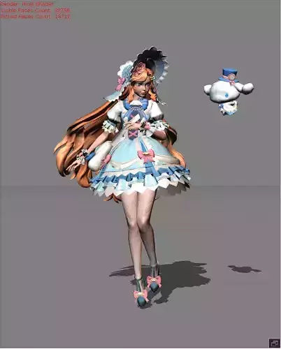 FLORYN Fluffy Dream Low-poly 3D model