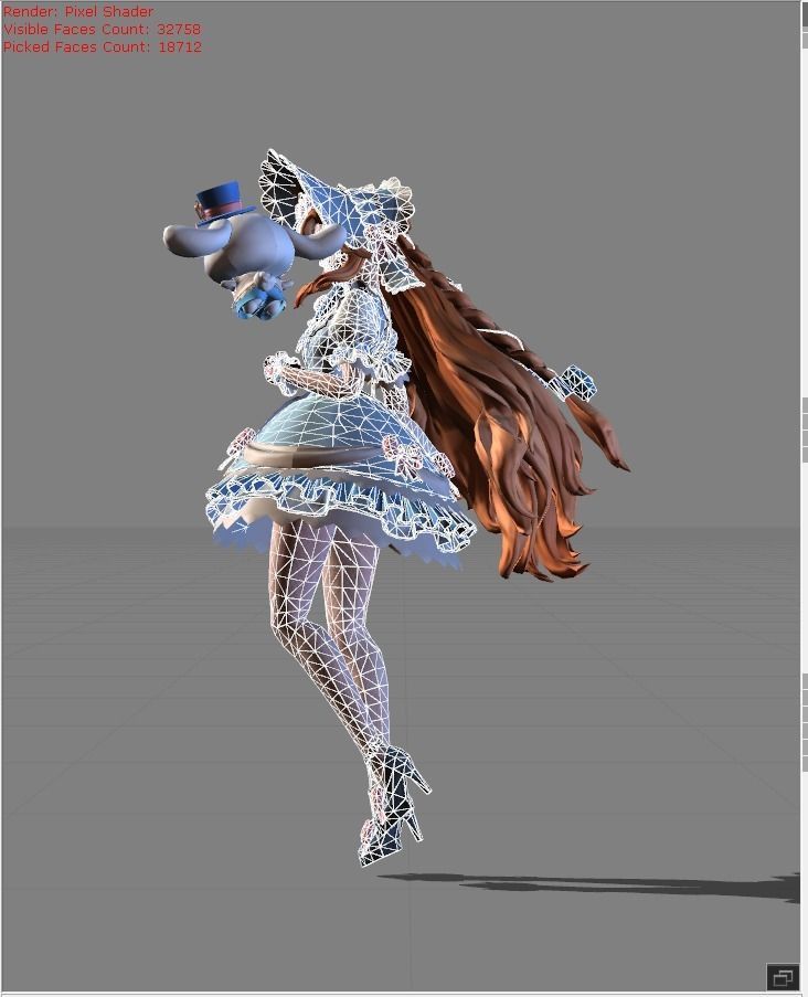 FLORYN Fluffy Dream Low-poly 3D model_6