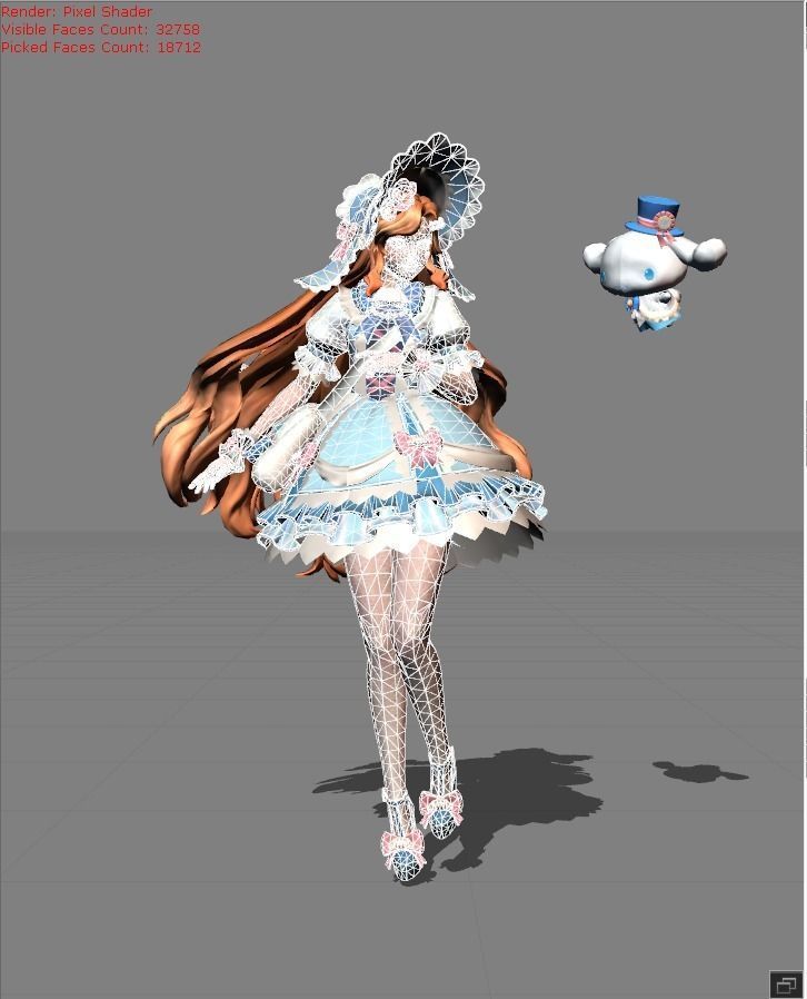 FLORYN Fluffy Dream Low-poly 3D model_4