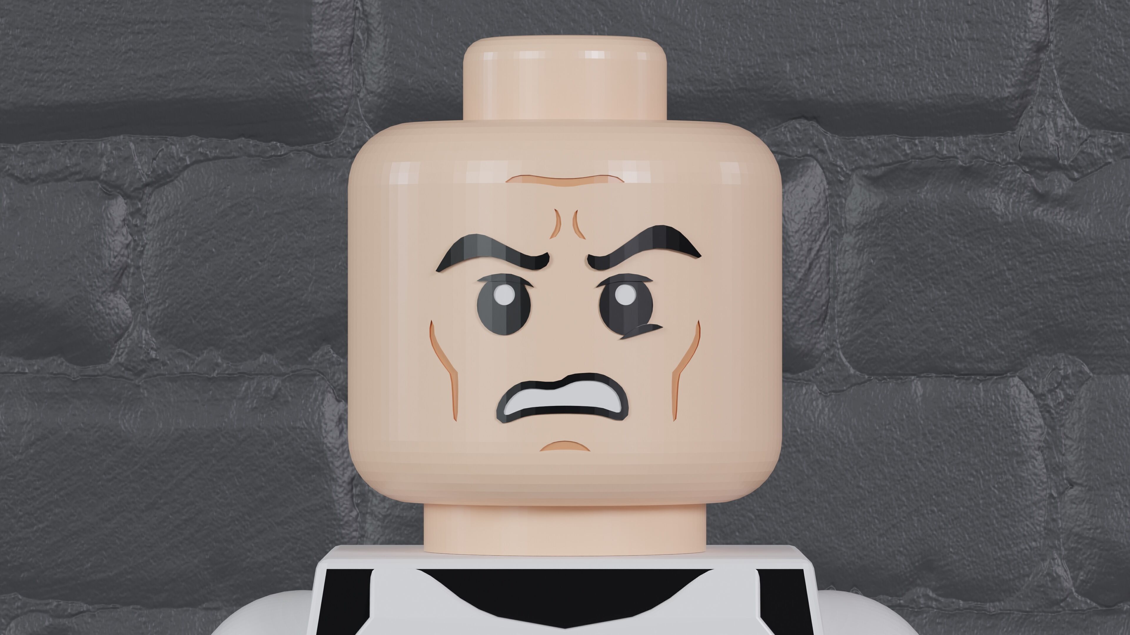 Stormtrooper Lego Maxifig - Fully Articulated 3D print model_4