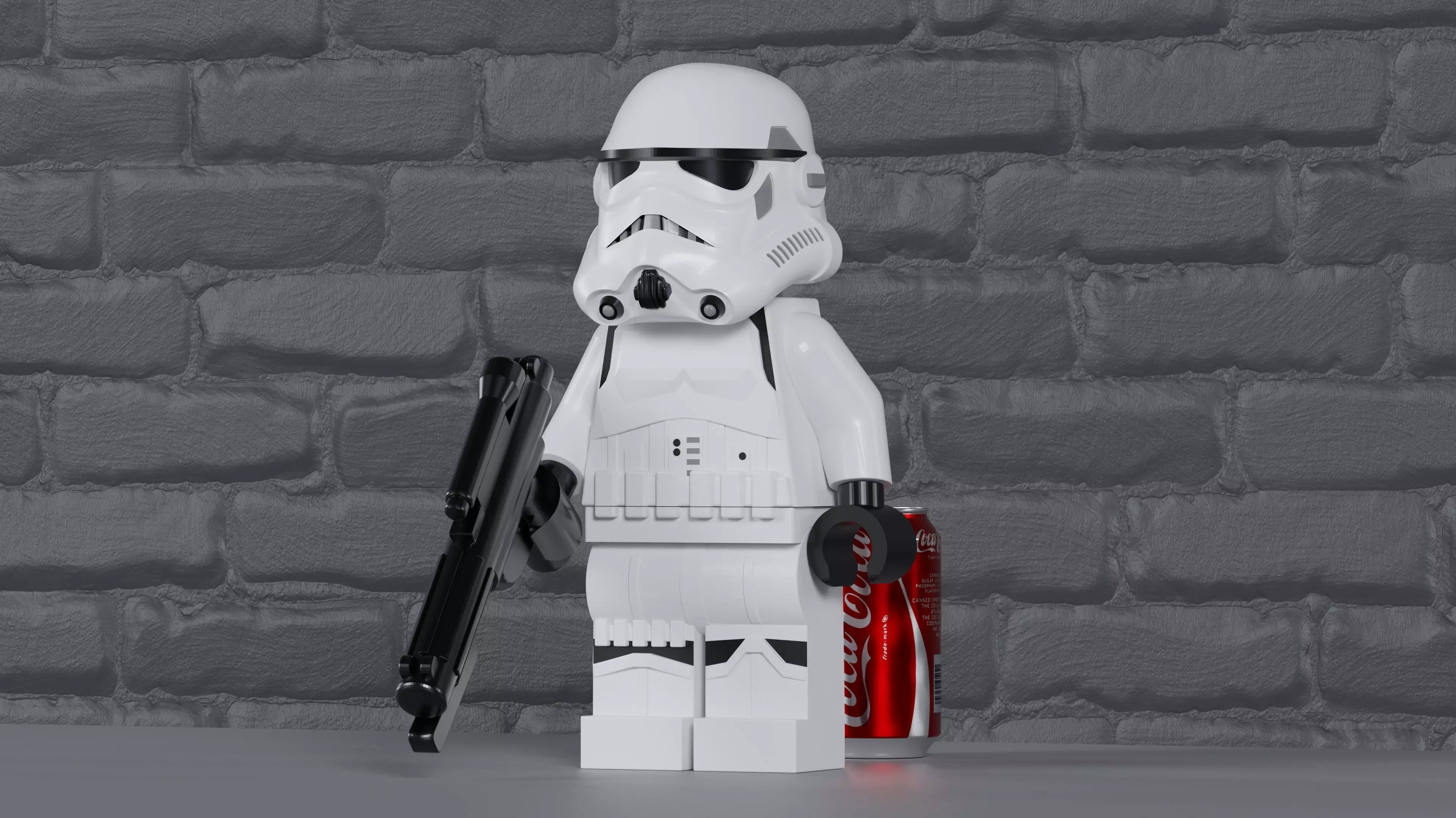 Stormtrooper Lego Maxifig - Fully Articulated 3D print model_0