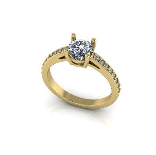 Solitaire Ring Model 5774 3D print model_1