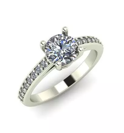 Solitaire Ring Model 5774 3D print model_0