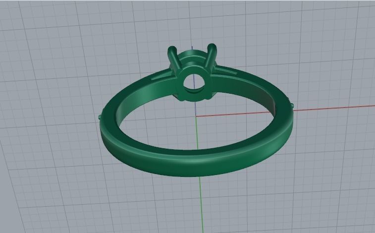 Solitaire Ring Model 5774 3D print model_5