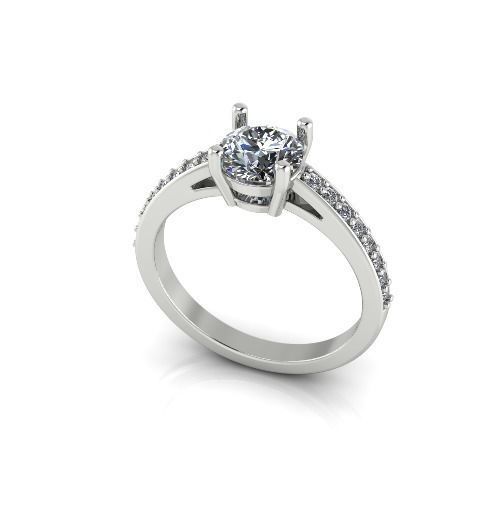 Solitaire Ring Model 5774 3D print model_2