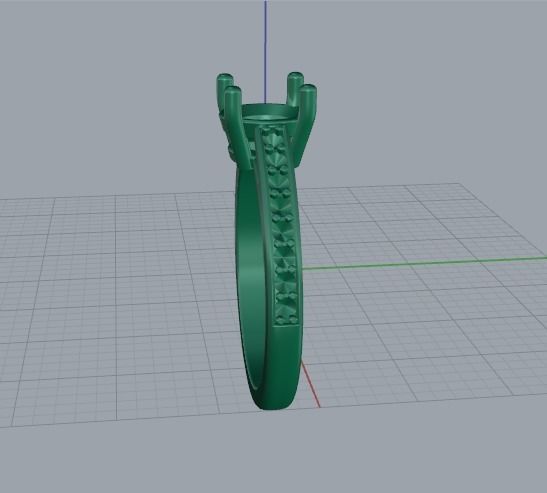 Solitaire Ring Model 5774 3D print model_4