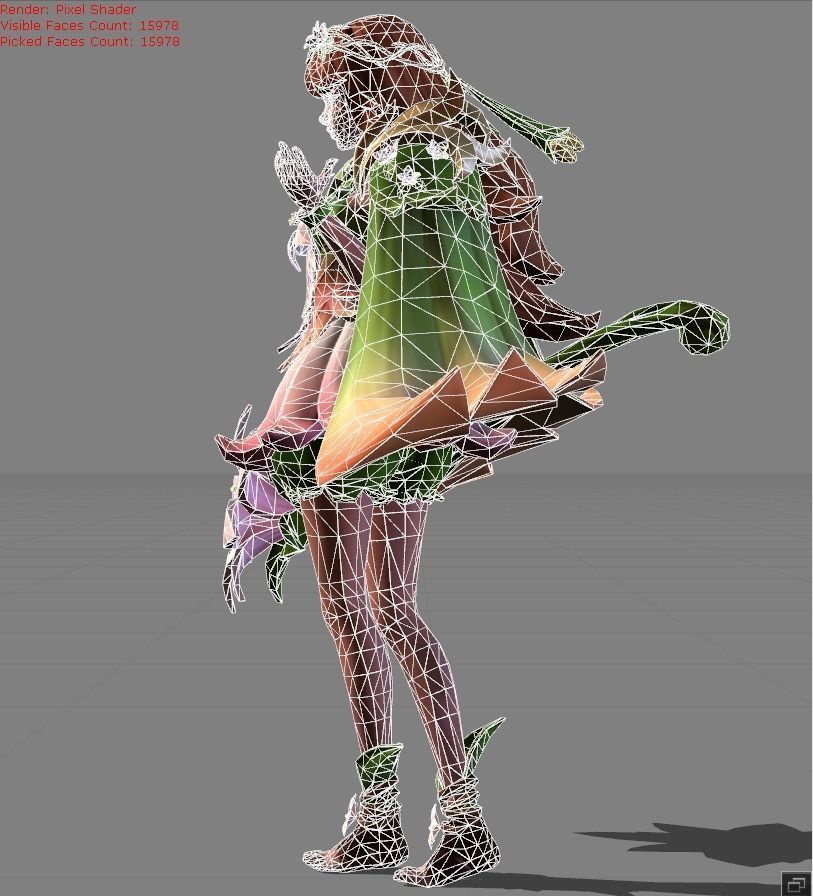 MATHILDA Floral Crown Low-poly 3D model_6