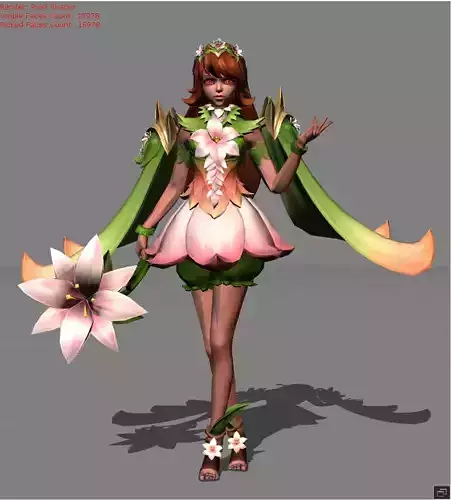 MATHILDA Floral Crown Low-poly 3D model