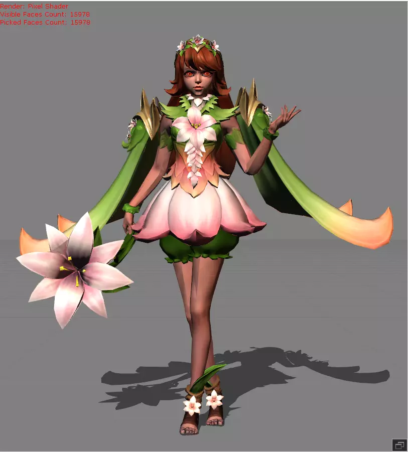 MATHILDA Floral Crown Low-poly 3D model_0