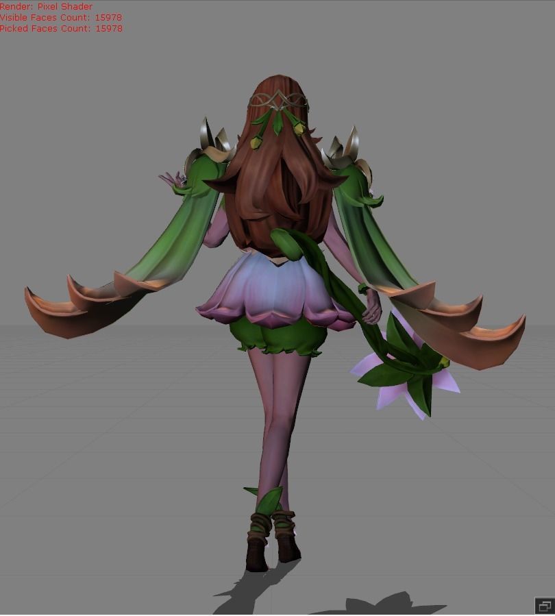 MATHILDA Floral Crown Low-poly 3D model_3