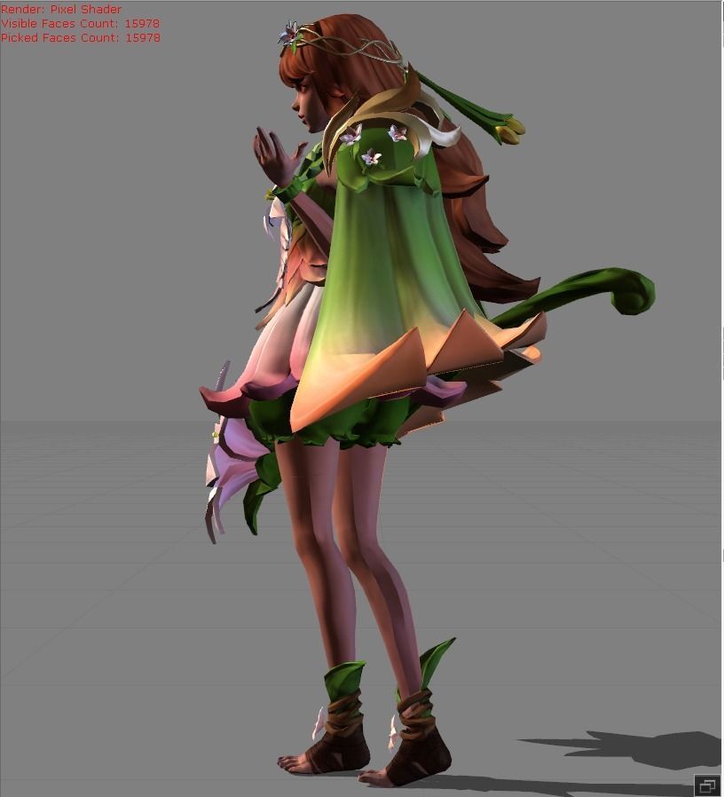 MATHILDA Floral Crown Low-poly 3D model_2