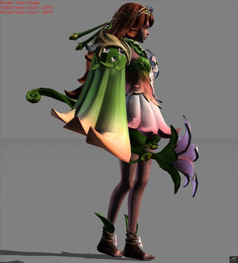 MATHILDA Floral Crown Low-poly 3D model_1