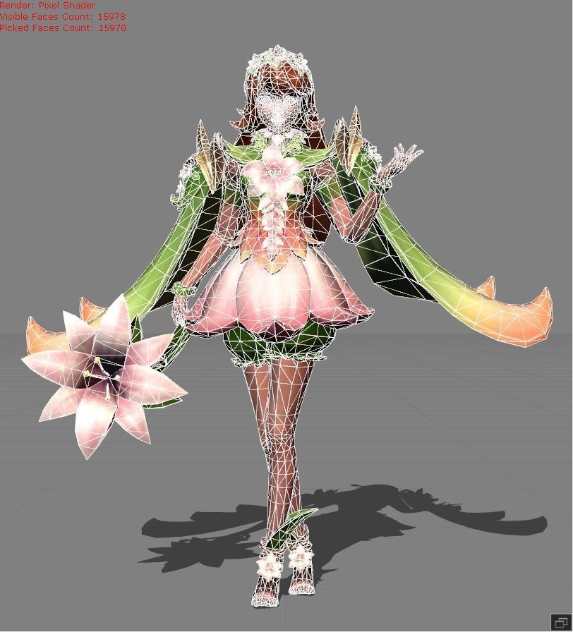 MATHILDA Floral Crown Low-poly 3D model_4