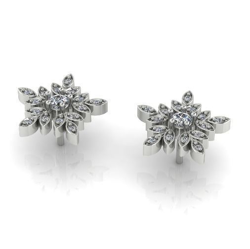 Snowflake earrings Model 5751 3D print model_1