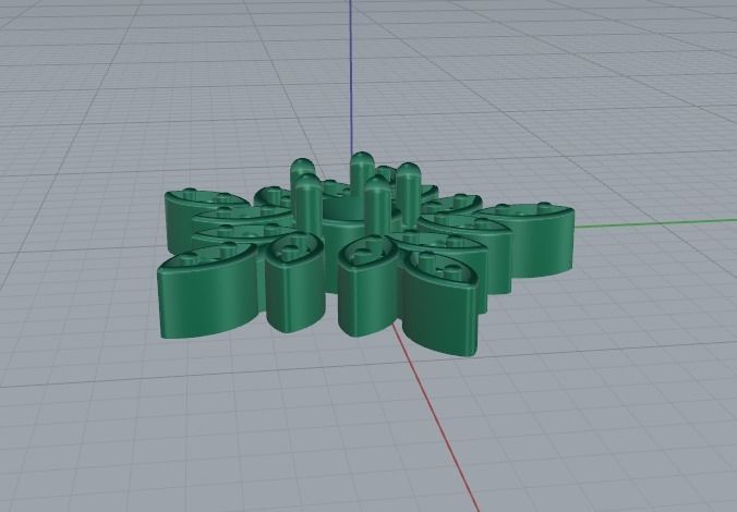 Snowflake earrings Model 5751 3D print model_3