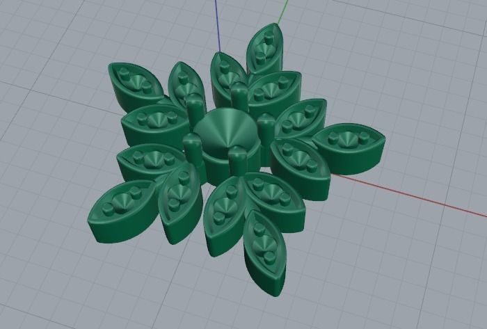 Snowflake earrings Model 5751 3D print model_2