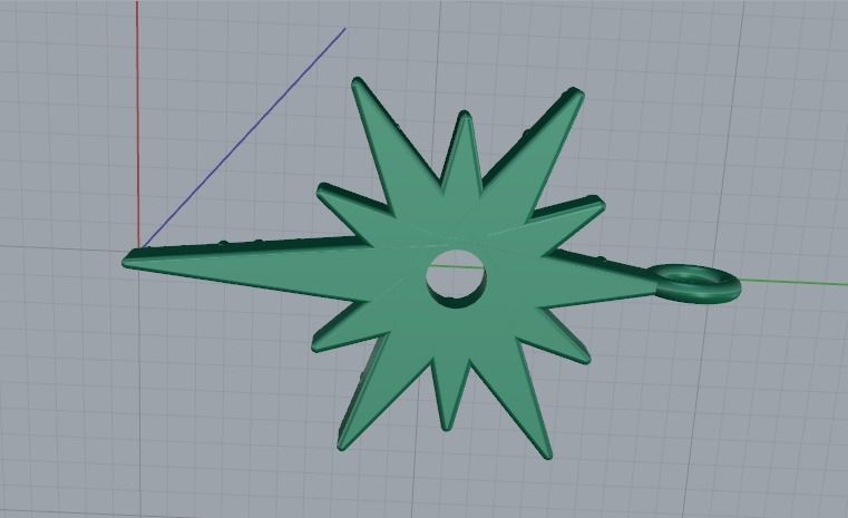 Star Pendant Model 5748 3D print model_4