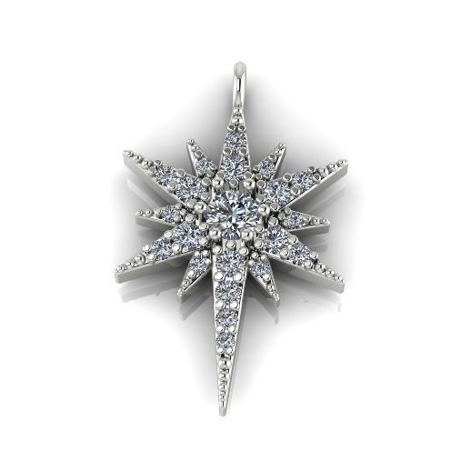 Star Pendant Model 5748 3D print model_1